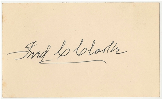 Fred C. Clark Autographed Cut (Beckett & JSA)